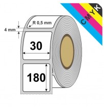 Digitalni tisk etiket 30 x 180 mm, R 0,5 mm