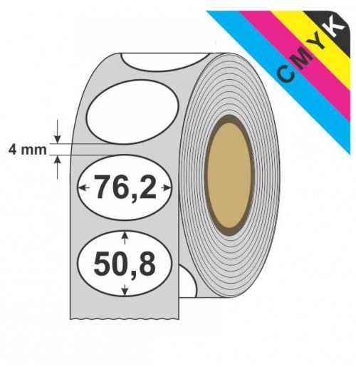 Digitalni tisk etiket 76,2 x 50,8 mm ELIPSA