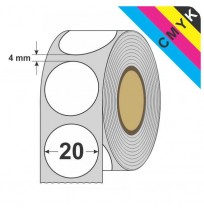 Digitalni tisk etiket Ø 20 mm